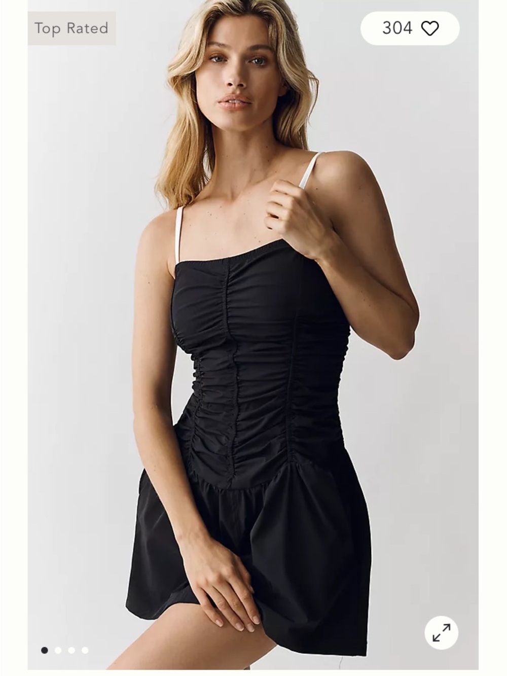 ⭐️NWT! Anthropologie Daily Practice Rouched Drop Waist Mini Dress
